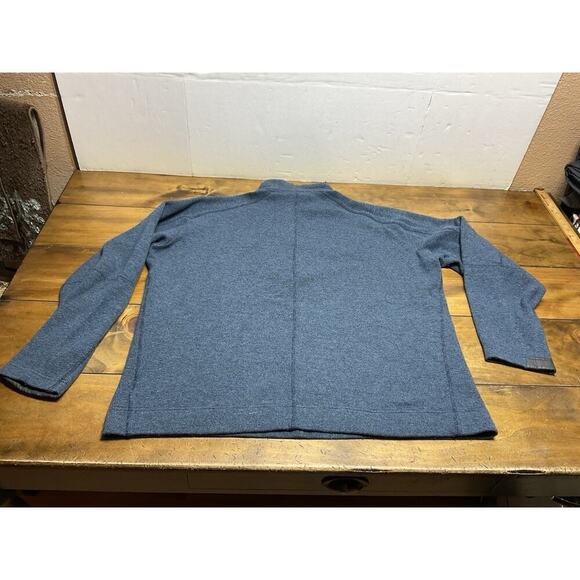 Mountain Hardwear Sweater Mens XL Blue Wool Blend 1/4 Zip Pullover Outdoors - Picture 16 of 16